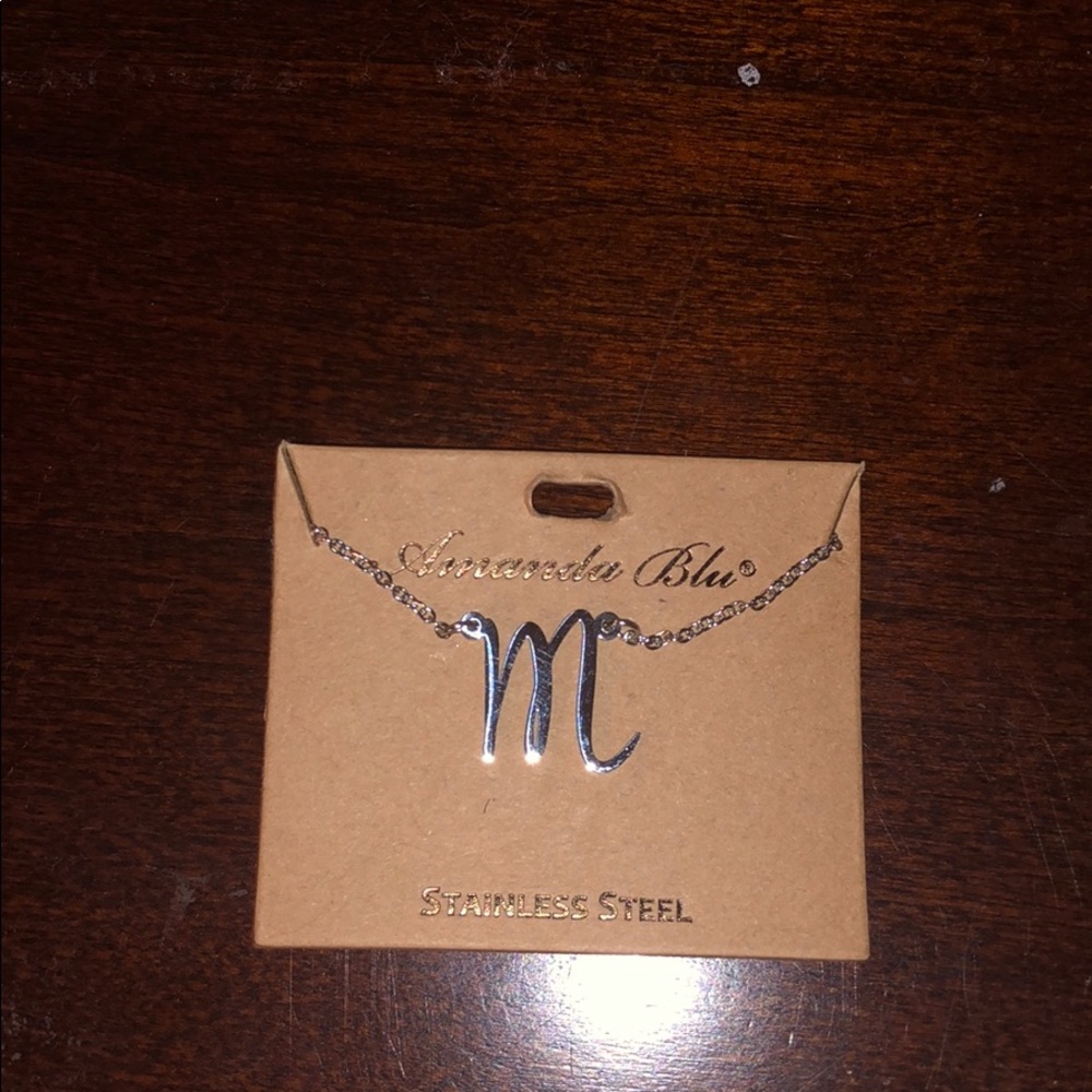 m initial necklace